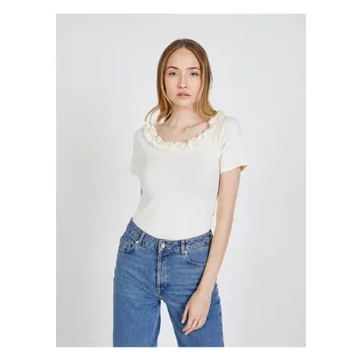 Cream T-shirt Pieces - Women's