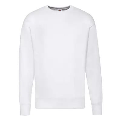 White Men's Sweatshirt Lightweight Set-in-Sweat Sweat Fruit of the Loom