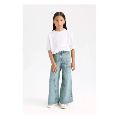 DEFACTO Girl Wide Leg Wide Leg Cargo Pocket Jeans