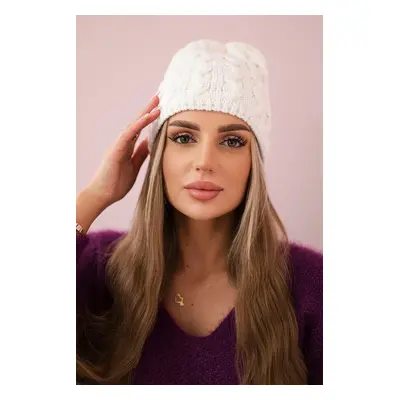 Kesi Cap with fleece Teresa K285 white