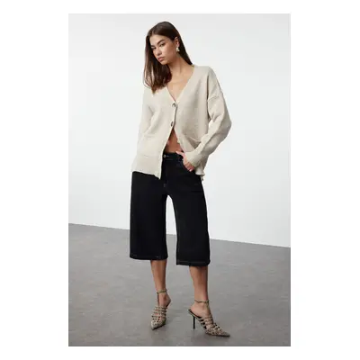 Trendyol Stone Basic puha textúrájú kötöttáru Cardigan