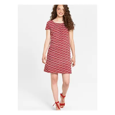 Red patterned dress Tranquillo - Women