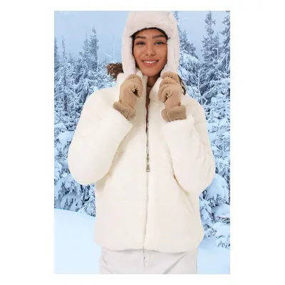 Bigdart Lined Plush Coat - White