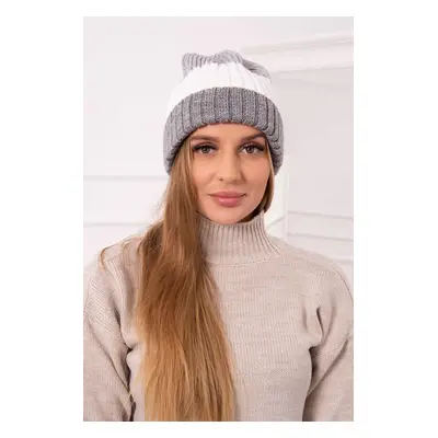 Kesi Cap with fleece Bojana K265 grey+white