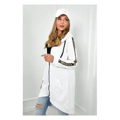 Kesi Sweatshirt with zip at the back white