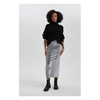 DEFACTO Pencil Velour Maxi Skirt