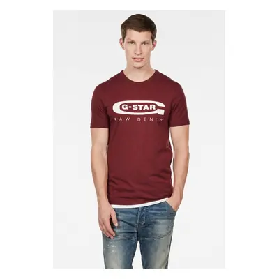 G-STAR T-Shirt - Graphic slim r t s\s burgundy red