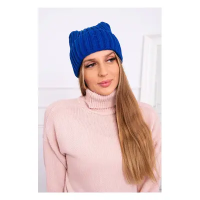 marka niezdefiniowana Cap with turn up Magda K293 mauve blue