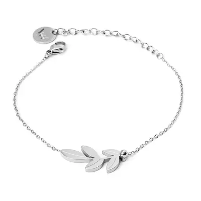 VUCH Silver Little Leaf Bracelet