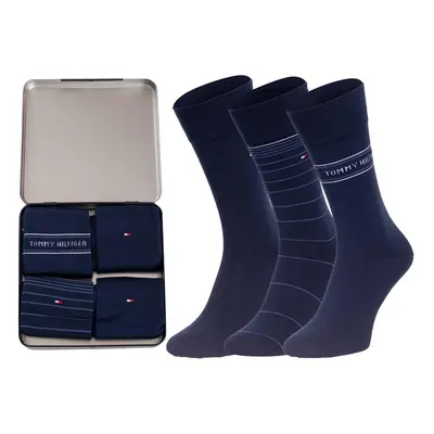 Tommy Hilfiger Socks - TH MEN SOCK 4P TIN GIFTBOX blue