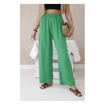 Kesi Włoski Wide-leg trousers light green