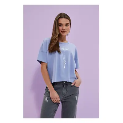 Short-sleeved sweatshirt - blue