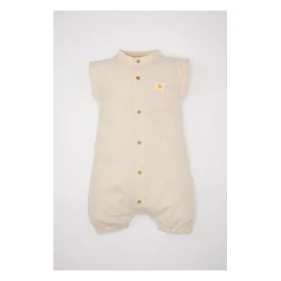 DEFACTO Baby Boy Newborn Linen Sleeveless Jumpsuit