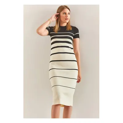 Bianco Lucci Women's Striped Knitwear Dress