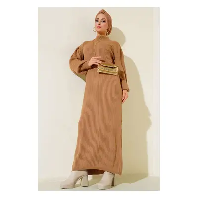 Bigdart Hijab Knitwear Dress - Tan