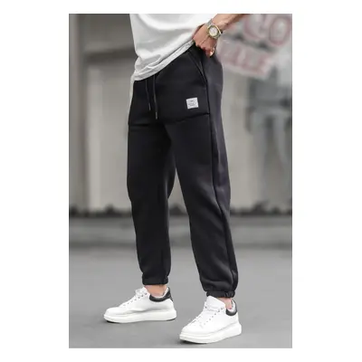 Madmext Black Pocket Detailed Men's Basic Sweatpants