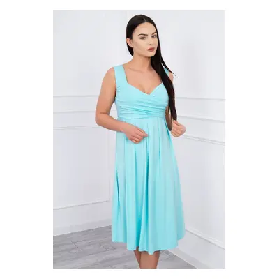 marka niezdefiniowana Dress with wide straps mint