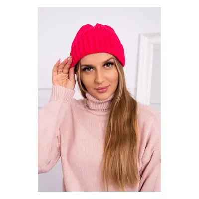 marka niezdefiniowana Cap with turn up Magda K293 fuchsia