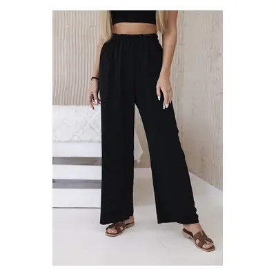 Black wide trousers