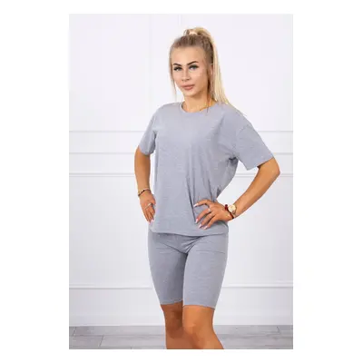 Set of top+leggings gray