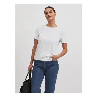 White basic T-shirt VILA Modala - Women