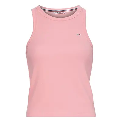 Tommy Jeans Tank top - TJW FEMININE RIB TANK TOP pink