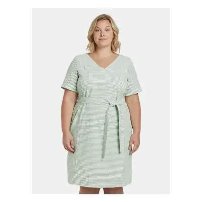 Light green women's striped dress My True Me Tom Tailor - Women's