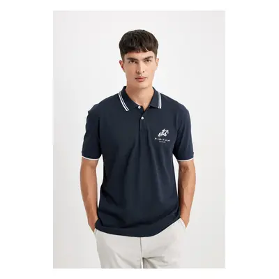 DEFACTO New Regular Fit Short Sleeve Pique Basic Plain Polo T-Shirt