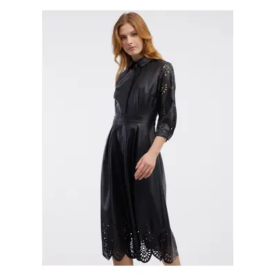 Orsay Black Women's Faux Leather Dress - Women's