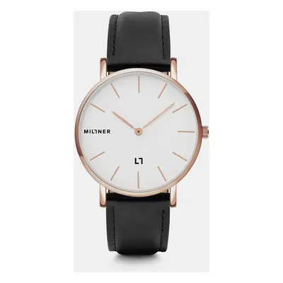 Women's watch with black leatherette belt Millner Hallfield