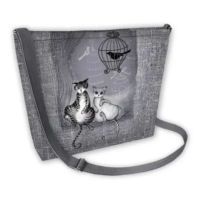 Bertoni Unisex's Canvas Bag Samba Two Cats