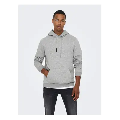 Grey men's hoodie ONLY & SONS Ceres - Men's