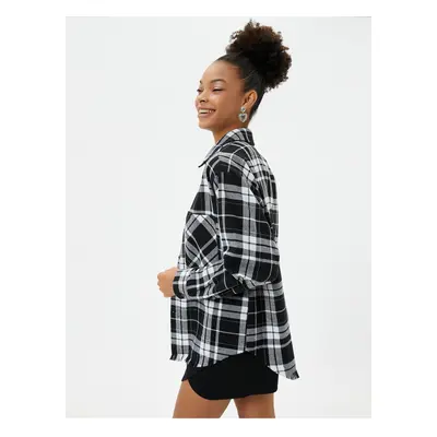 Koton Lumberjack Shirt with Pockets, Soft Texture, Long Sleeves