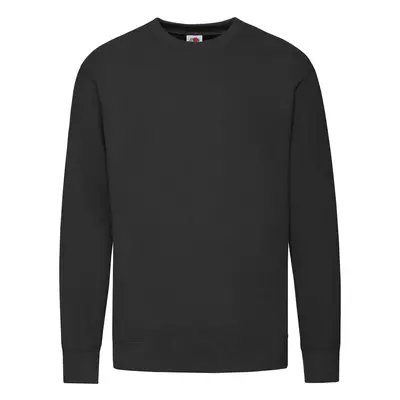 Black Men's Sweatshirt Lightweight Set-in-Sweat Sweat Fruit of the Loom