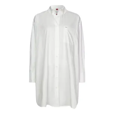 Tommy Hilfiger Dress - ICONS CO ARCHIVE SHIRT DRESS LS white