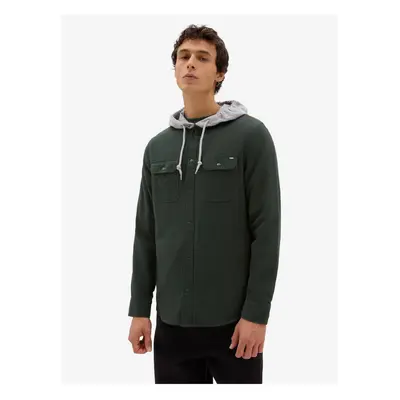 Dark green men's hooded shirt VANS Parkway II - Men