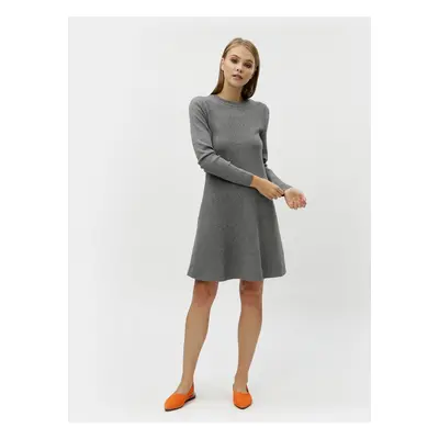 Grey striped sweater dress with long sleeves VERO MODA Nancy - Women's