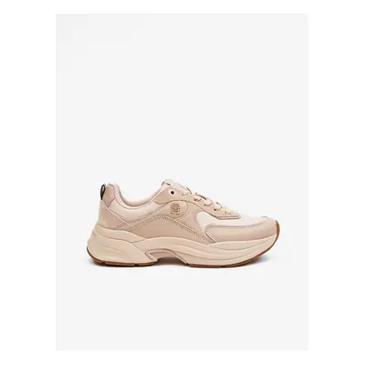 Pink-beige women's leather sneakers Tommy Hilfiger - Women's