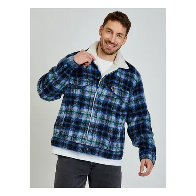 Levi&#39;s Blue men&#39;s checkered shirt jacket with wool blend Levi&#39;s - Men&#39;s®