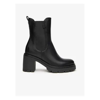 NeroGiardini Black leather chelsea heeled boots Nero Giardini - Women's