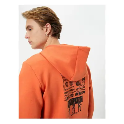 Koton Anime Sweatshirt Hoodie Kangaroo Pocket Printed