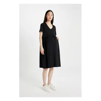 DEFACTO Regular Fit Short Sleeve Short Maternity Dress