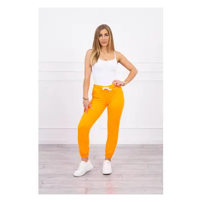 Cotton pants orange neon