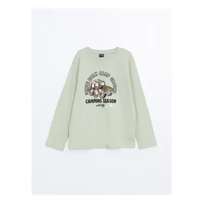 LC Waikiki Crew Neck Nostalgic Monkey Printed Boy's T-Shirt