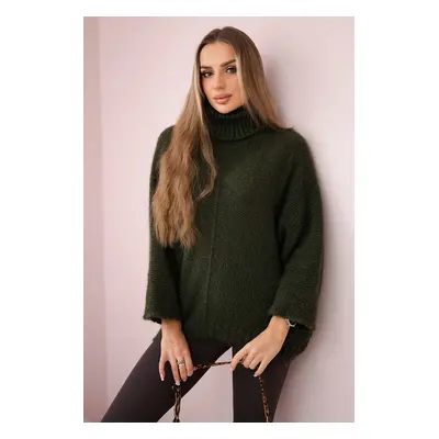 Włoski V-neck sweater ginger Ingwer khaki