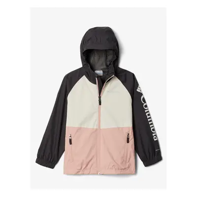 Black-pink children's lightweight waterproof jacket Columbia Dalby Springs - unisex