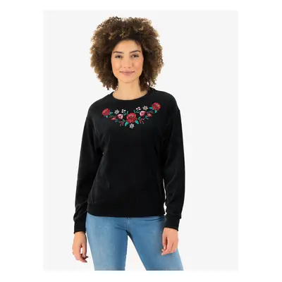 Blutsgeschwister Black Eyeshadow Women's Floral Sweatshirt - Women