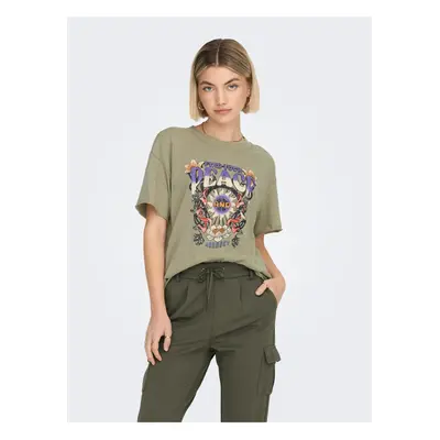 Khaki Women's T-Shirt ONLY Lucy - Women