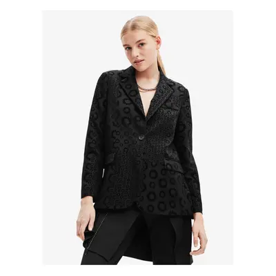 Black Desigual Sici Patterned Jacket - Ladies