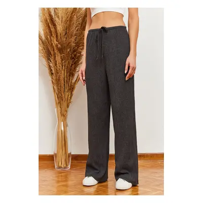 Bianco Lucci Women's Rustic Tie Waist Trousers